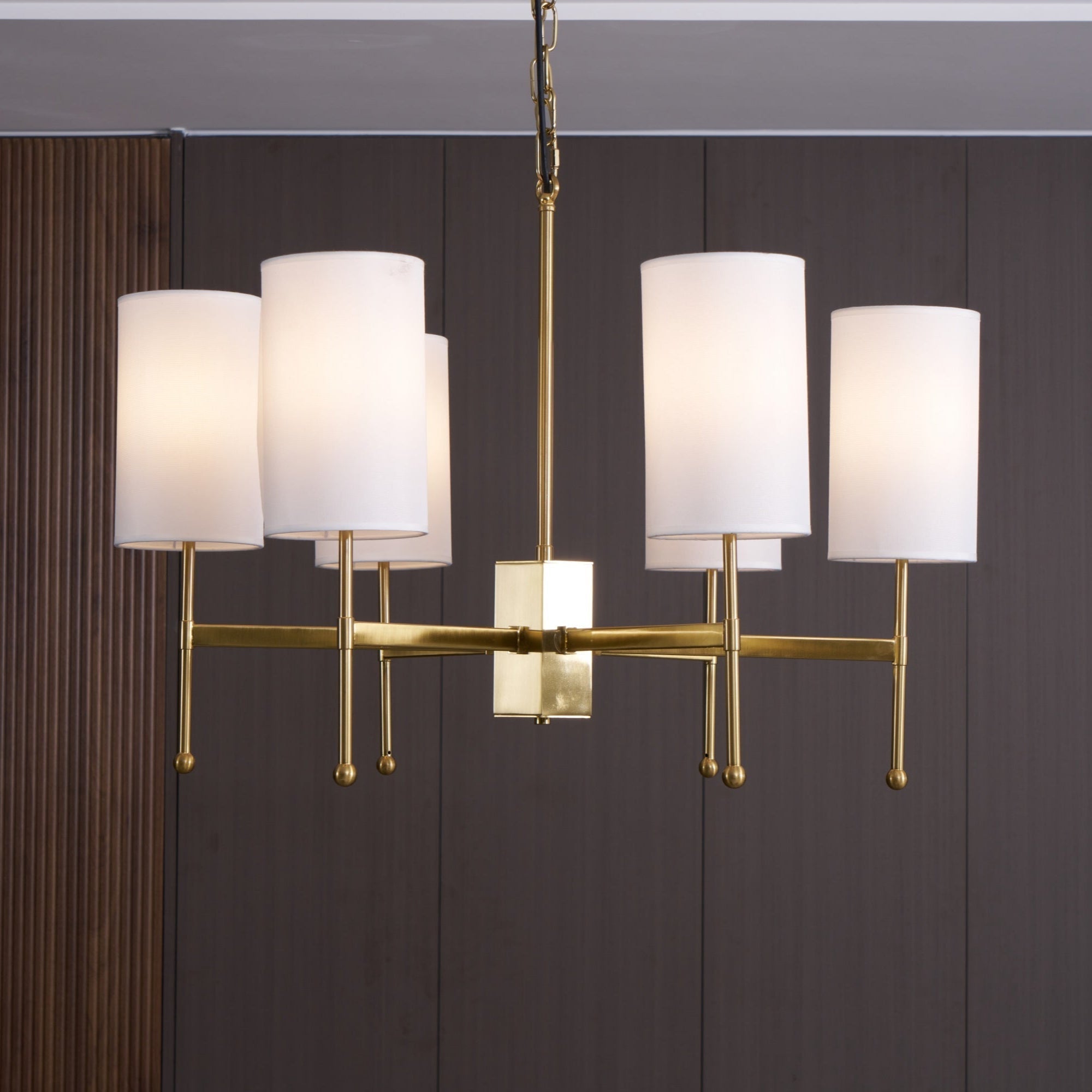 Ulcarisra Traditional Vintage Brass Fabric Chandelier