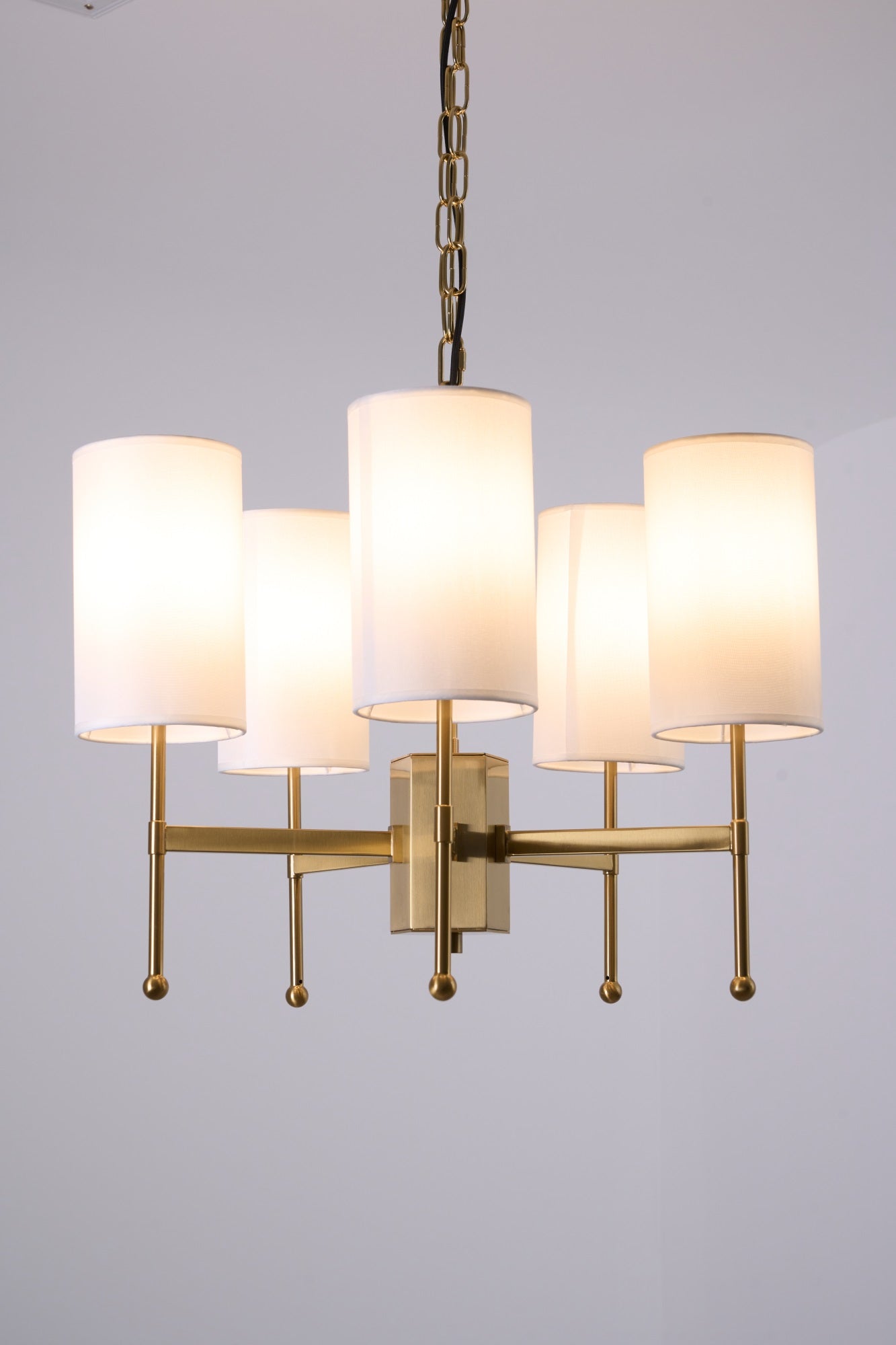 Ulcarisra Traditional Vintage Brass Fabric Chandelier