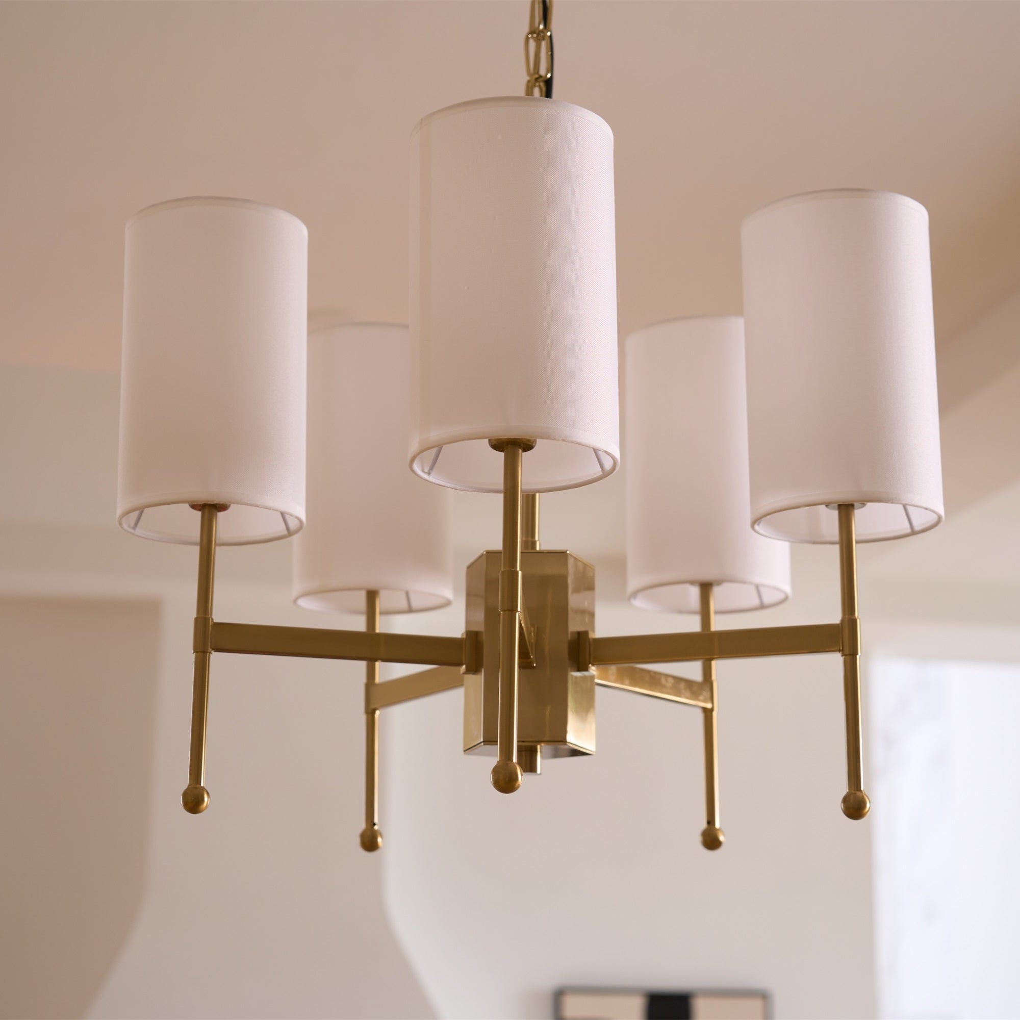 Ulcarisra Traditional Vintage Brass Fabric Chandelier