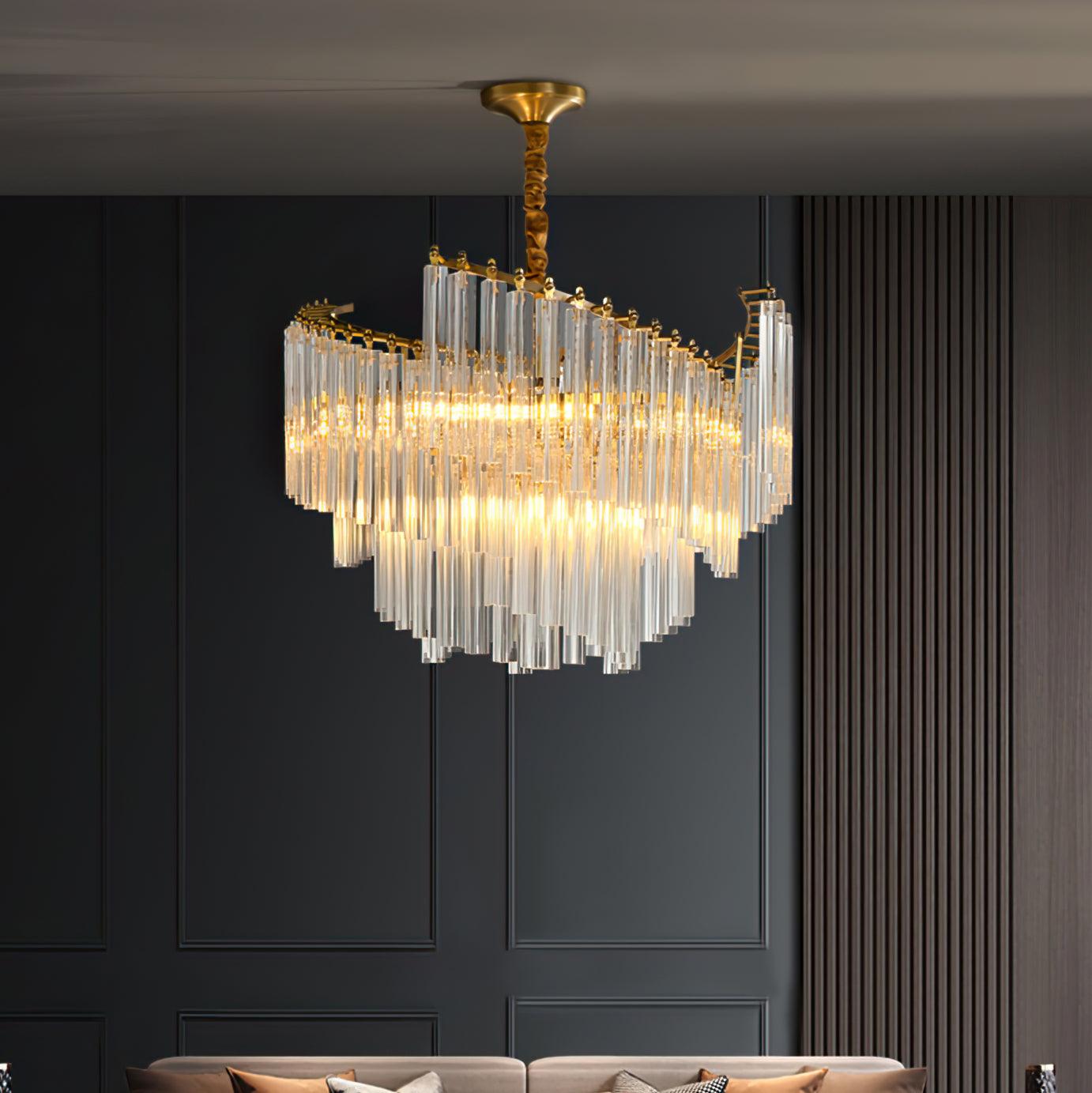 Ala Postmodern Luxury Brinicle Crystal Chandelier