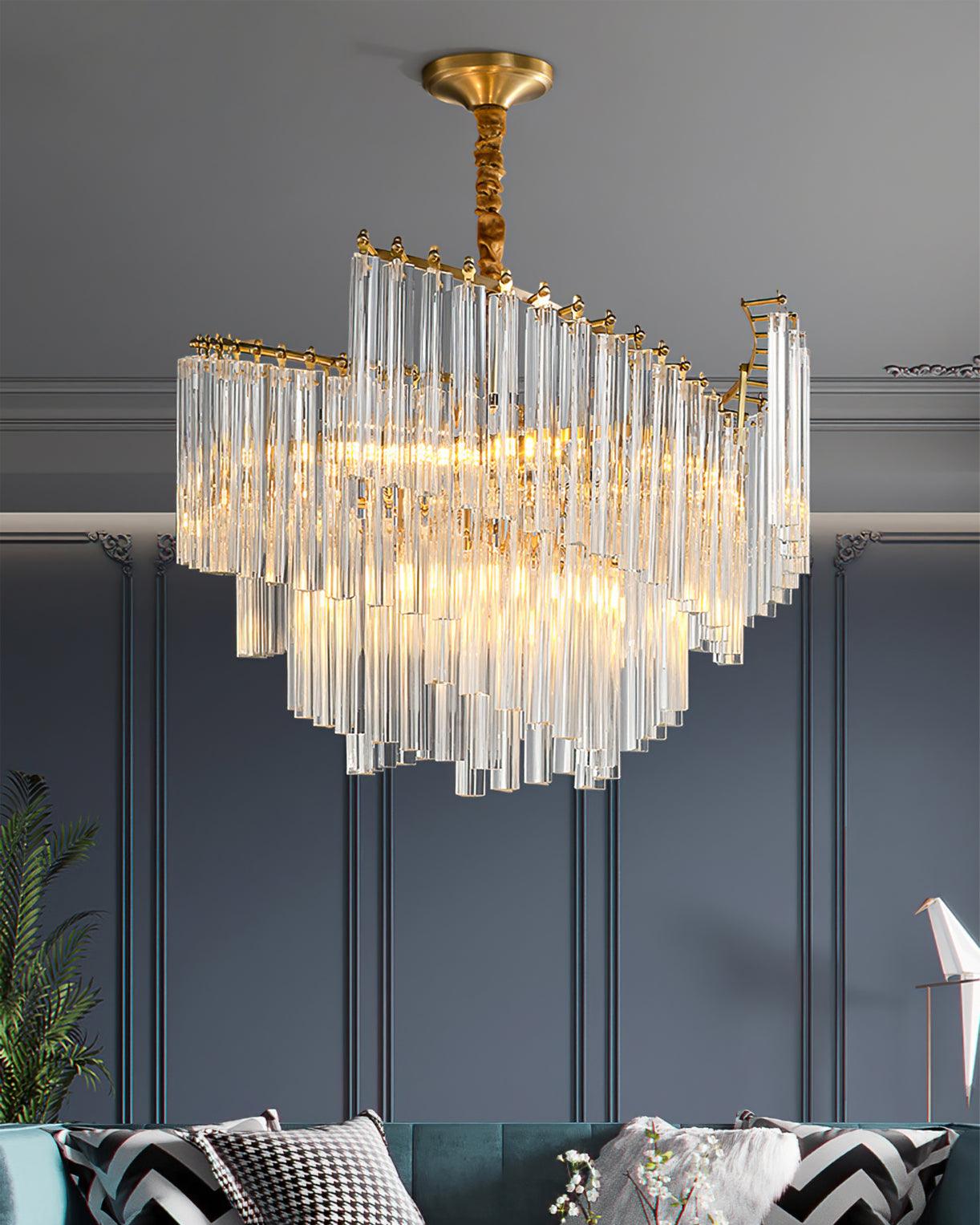 Ala Postmodern Luxury Brinicle Crystal Chandelier