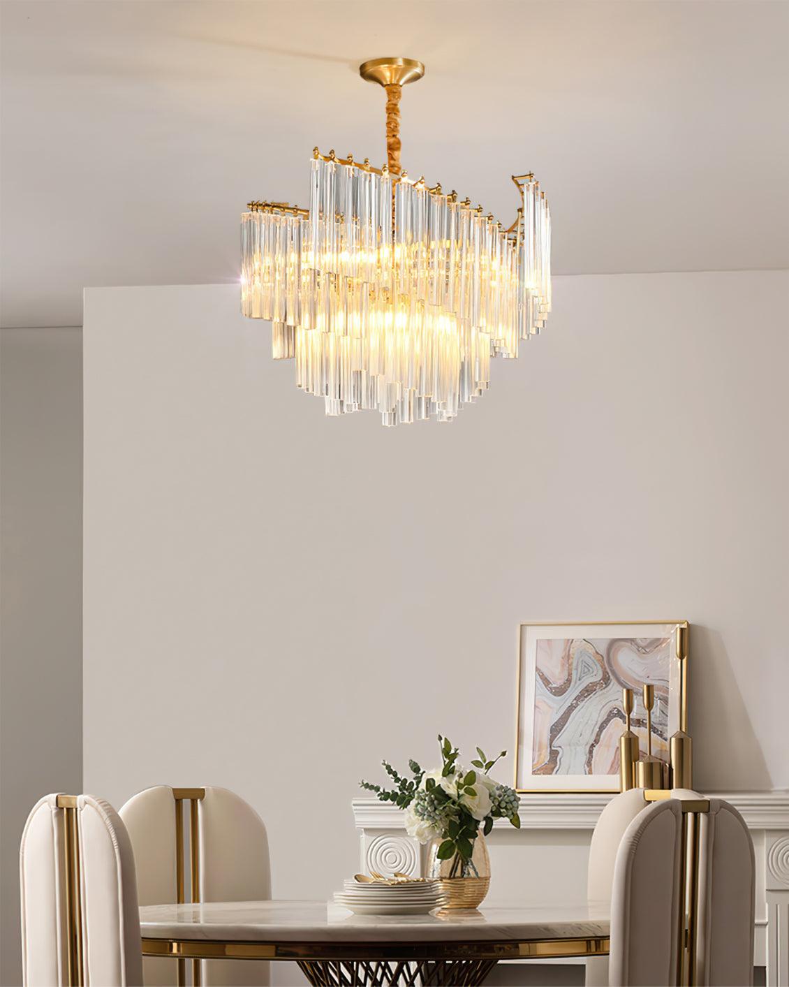 Ala Postmodern Luxury Brinicle Crystal Chandelier