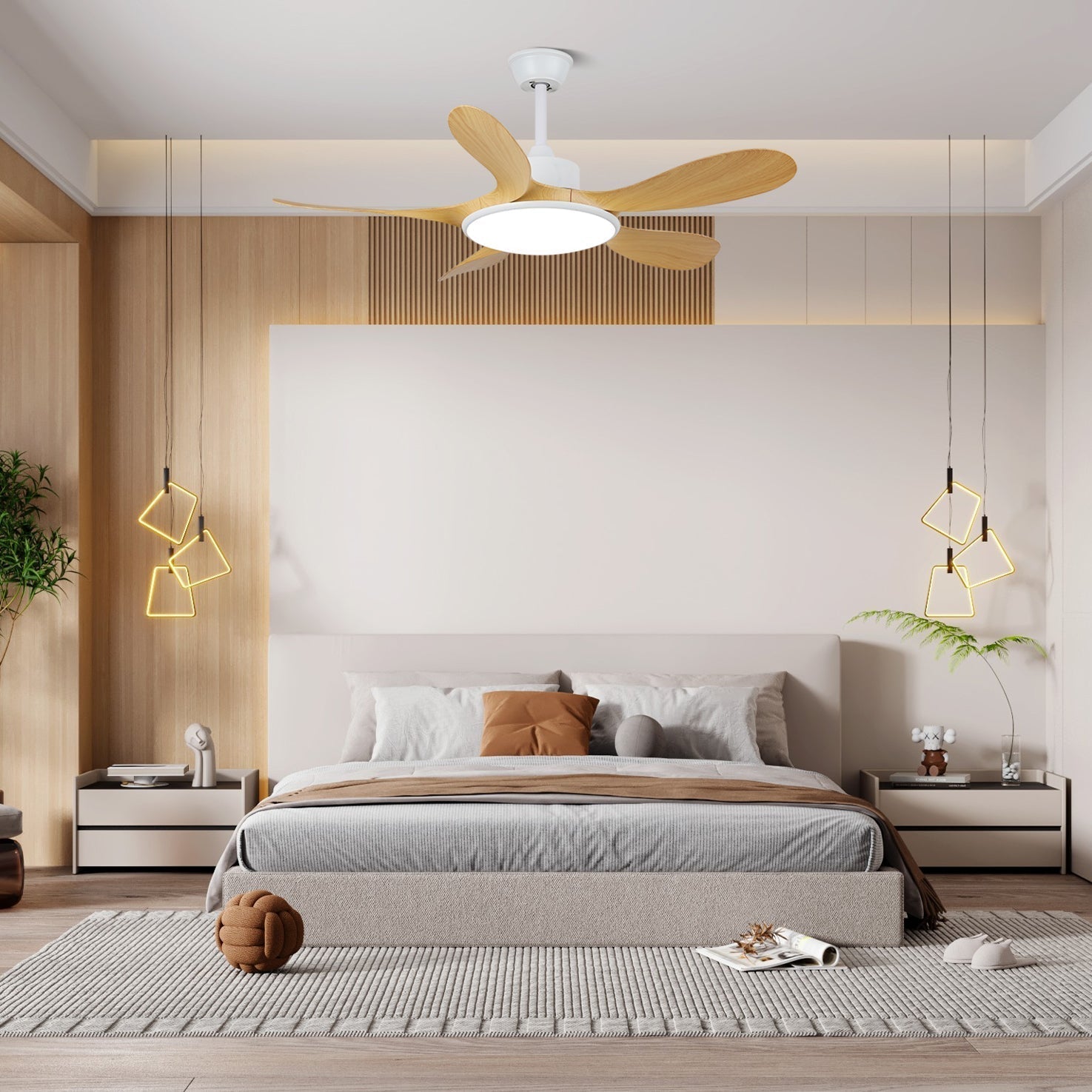 Tirenor Wood Ceiling Fan Light