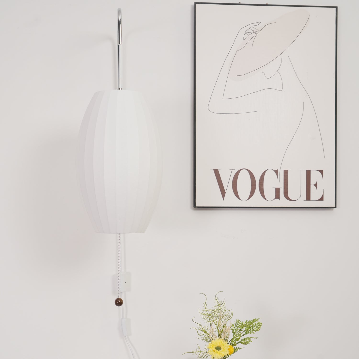 Lustra Wall Sconce Walnut Ball - Neutral Decor