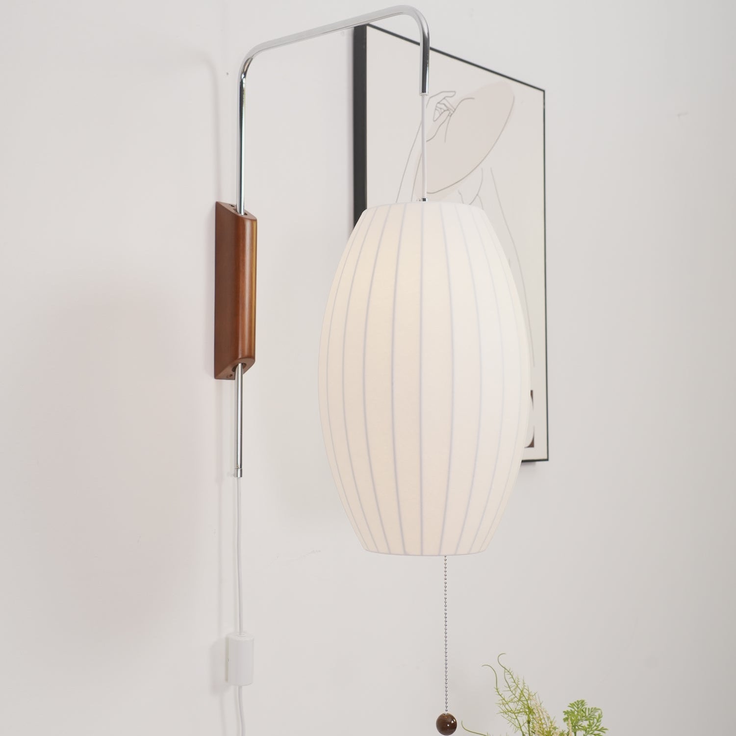 Lustra Wall Sconce Walnut Ball - Neutral Decor