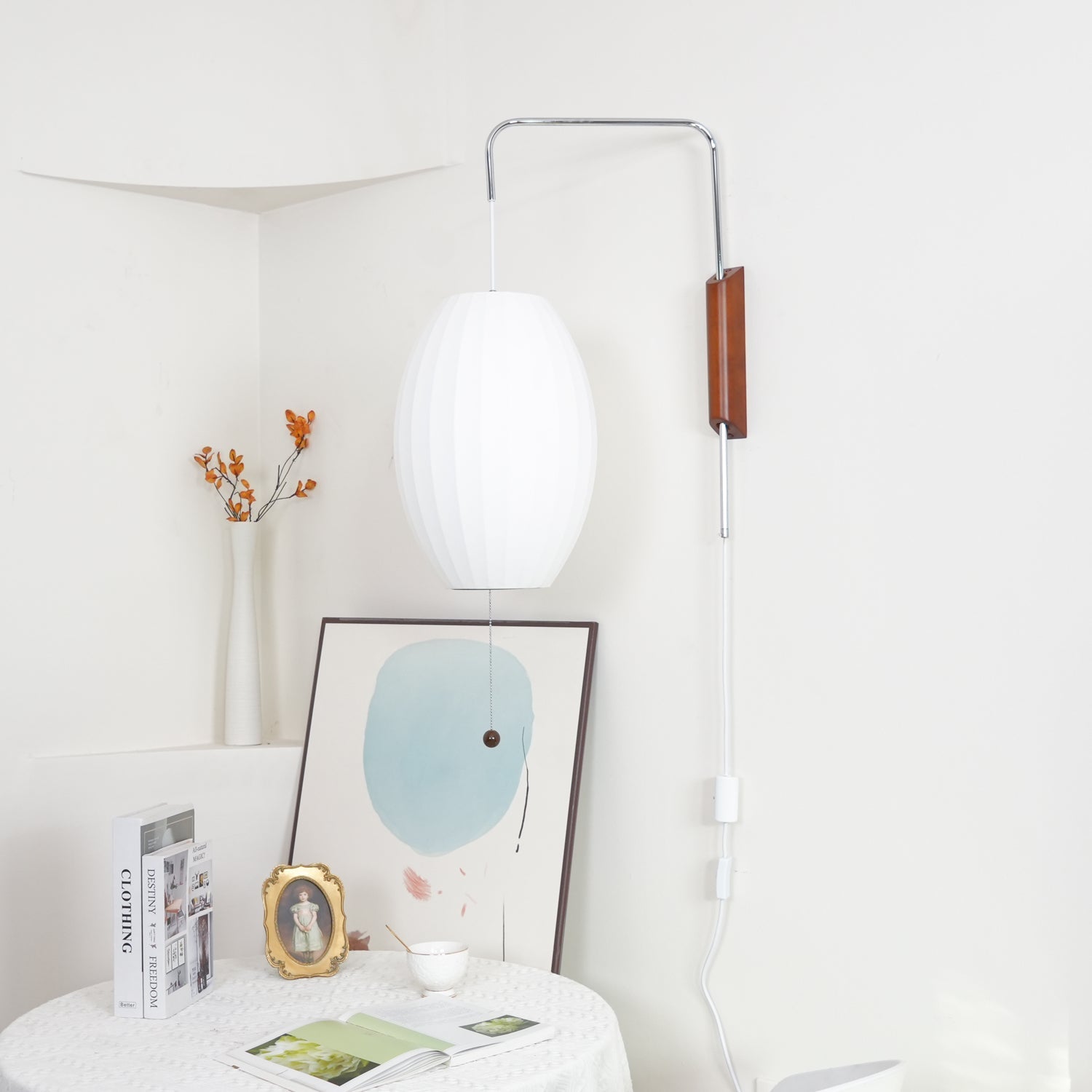 Lustra Wall Sconce Walnut Ball - Neutral Decor