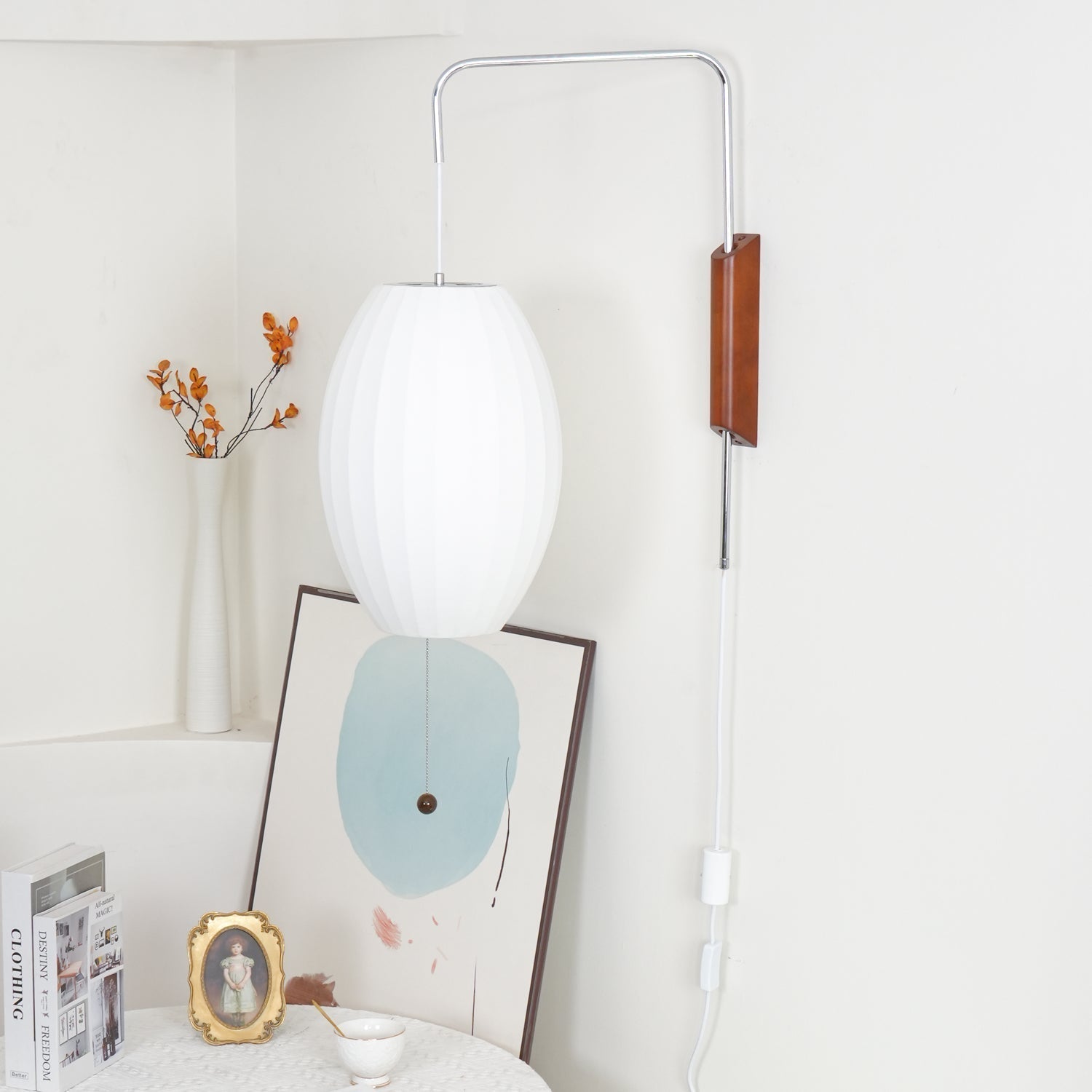 Lustra Wall Sconce Walnut Ball - Neutral Decor