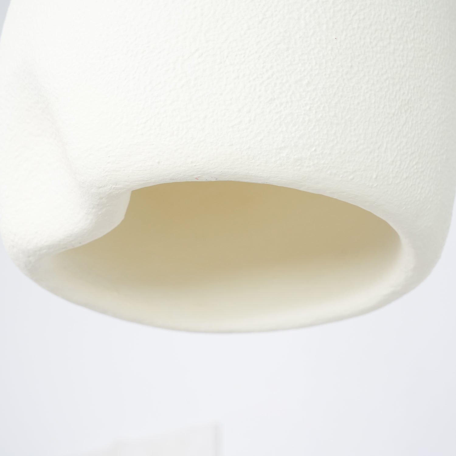 Nuo Pendant Lamp Plaster Rounded Dome Wabi Sabi
