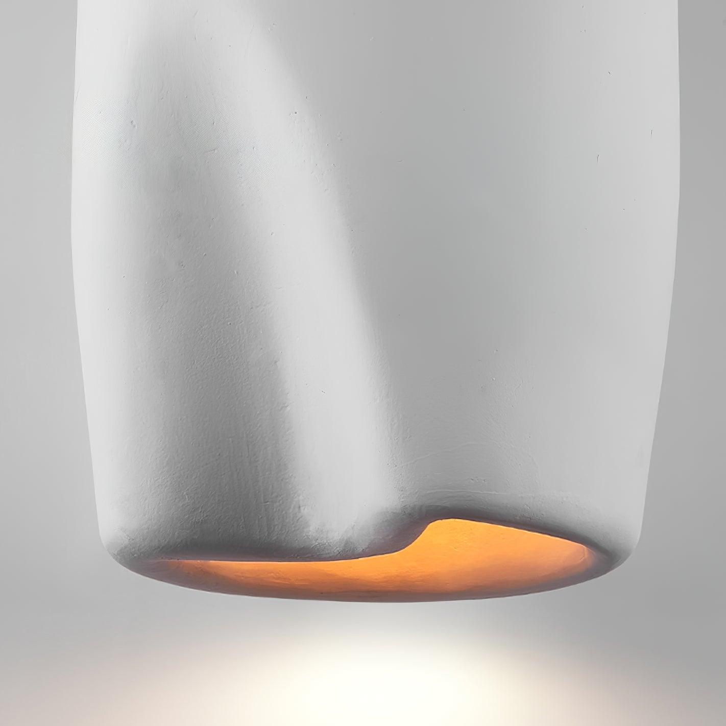 Nuo Pendant Lamp Plaster Rounded Dome Wabi Sabi