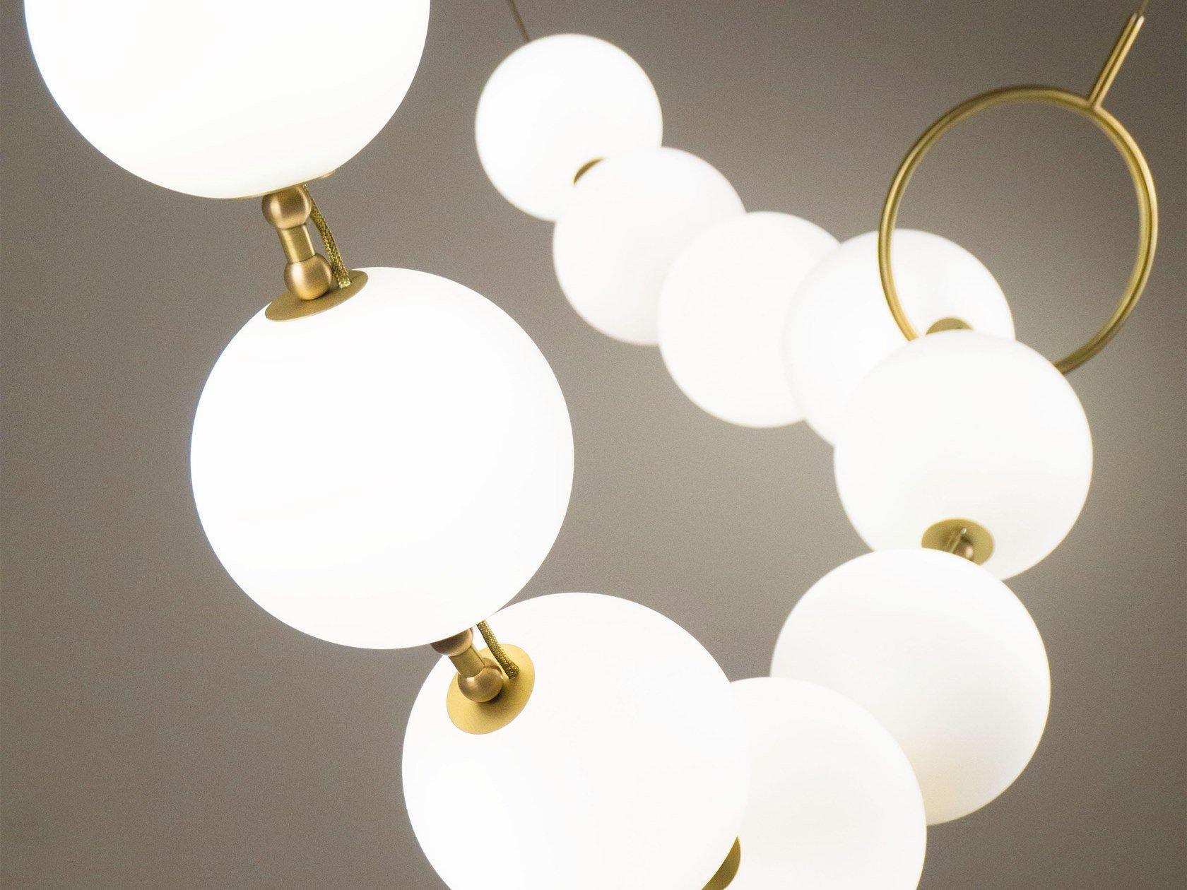 Lustra Pendant Lamp Necklace Glass - Neutral Decor