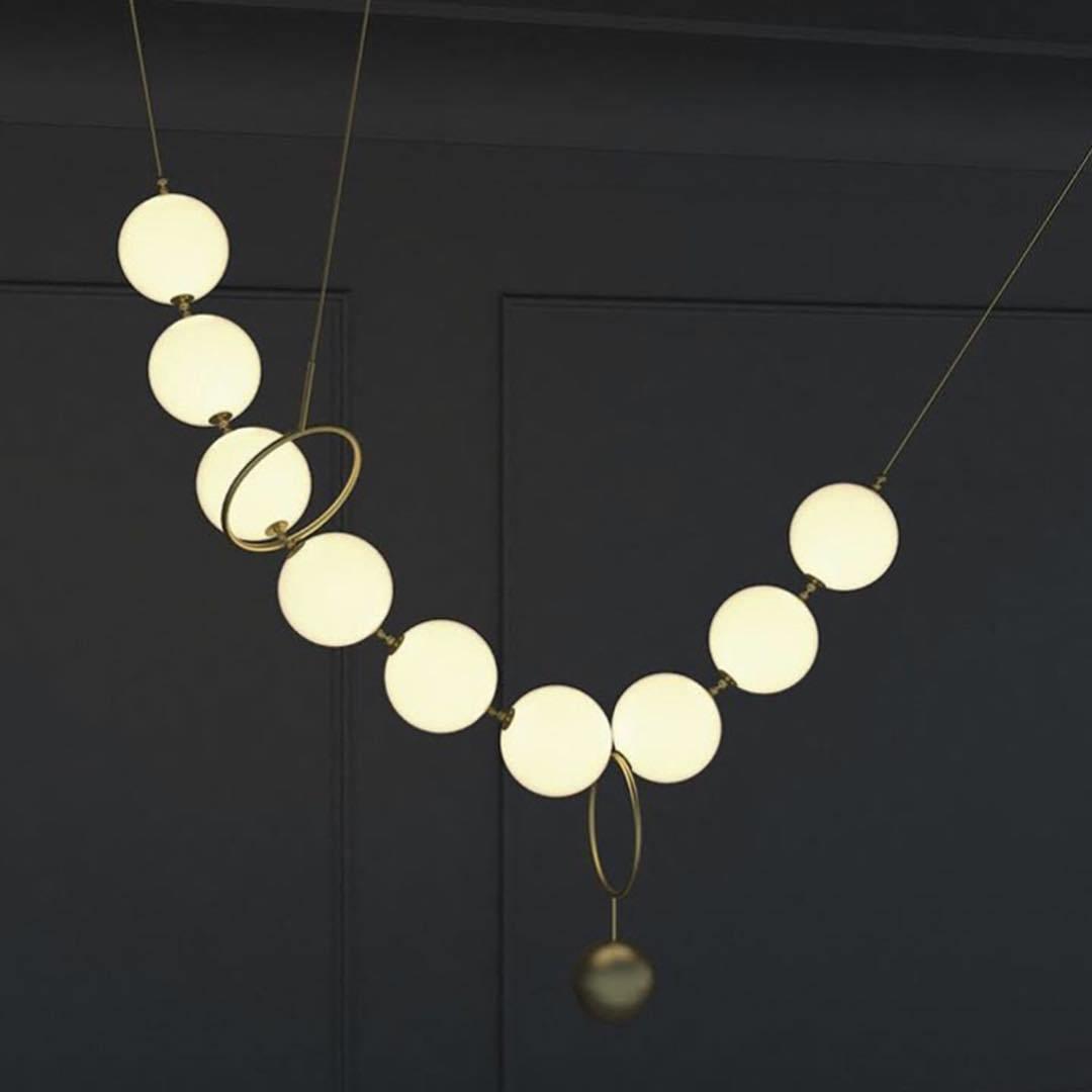 Lustra Pendant Lamp Necklace Glass - Neutral Decor