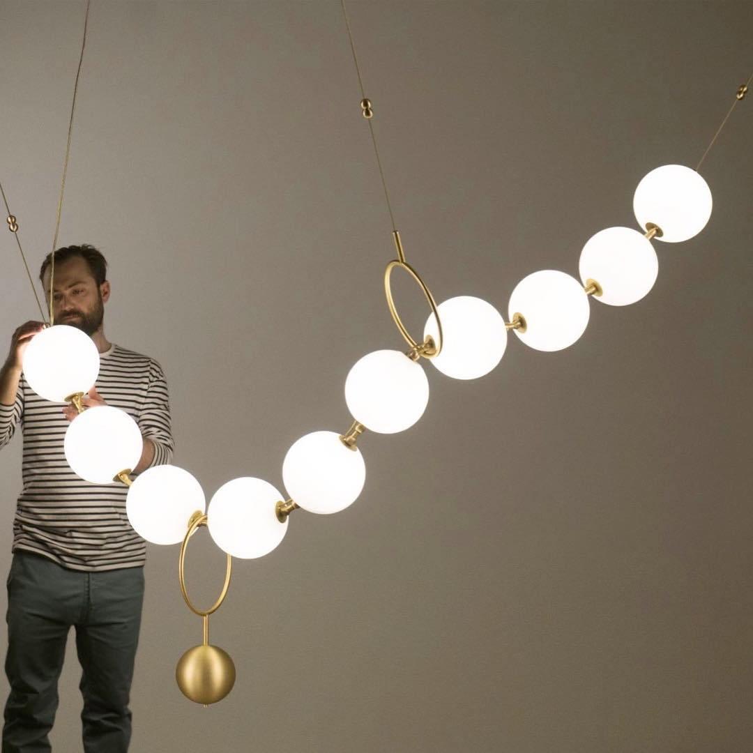 Lustra Pendant Lamp Necklace Glass - Neutral Decor