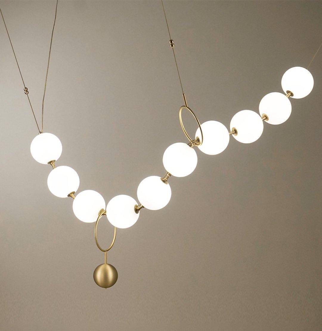 Lustra Pendant Lamp Necklace Glass - Neutral Decor