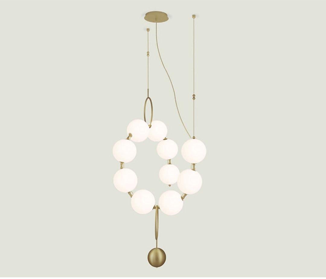 Lustra Pendant Lamp Necklace Glass - Neutral Decor