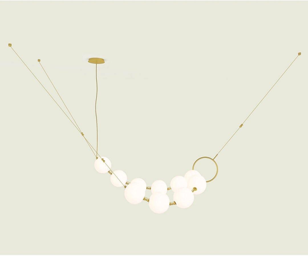 Lustra Pendant Lamp Necklace Glass - Neutral Decor