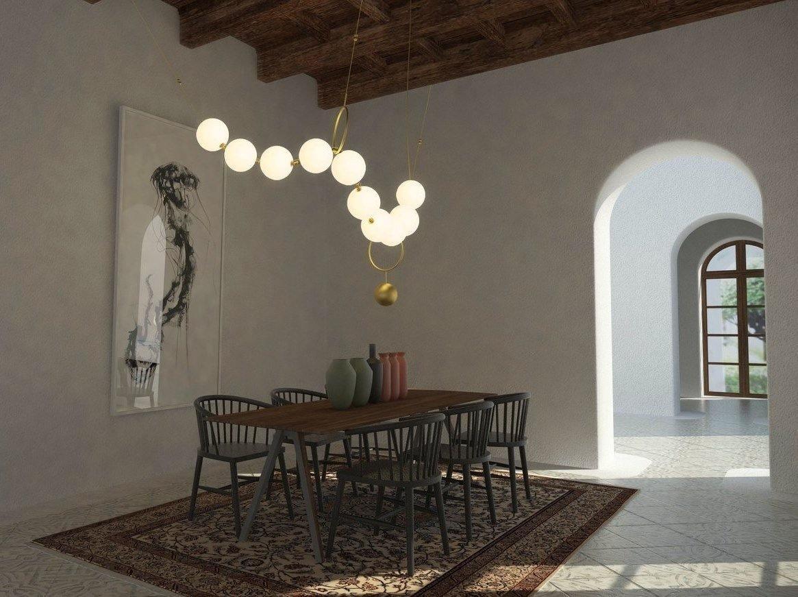 Lustra Pendant Lamp Necklace Glass - Neutral Decor