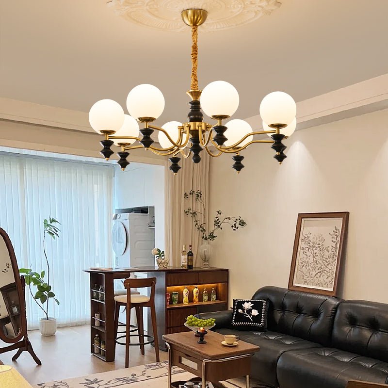 Ordore Traditional Elegance Vintage Wood Chandelier