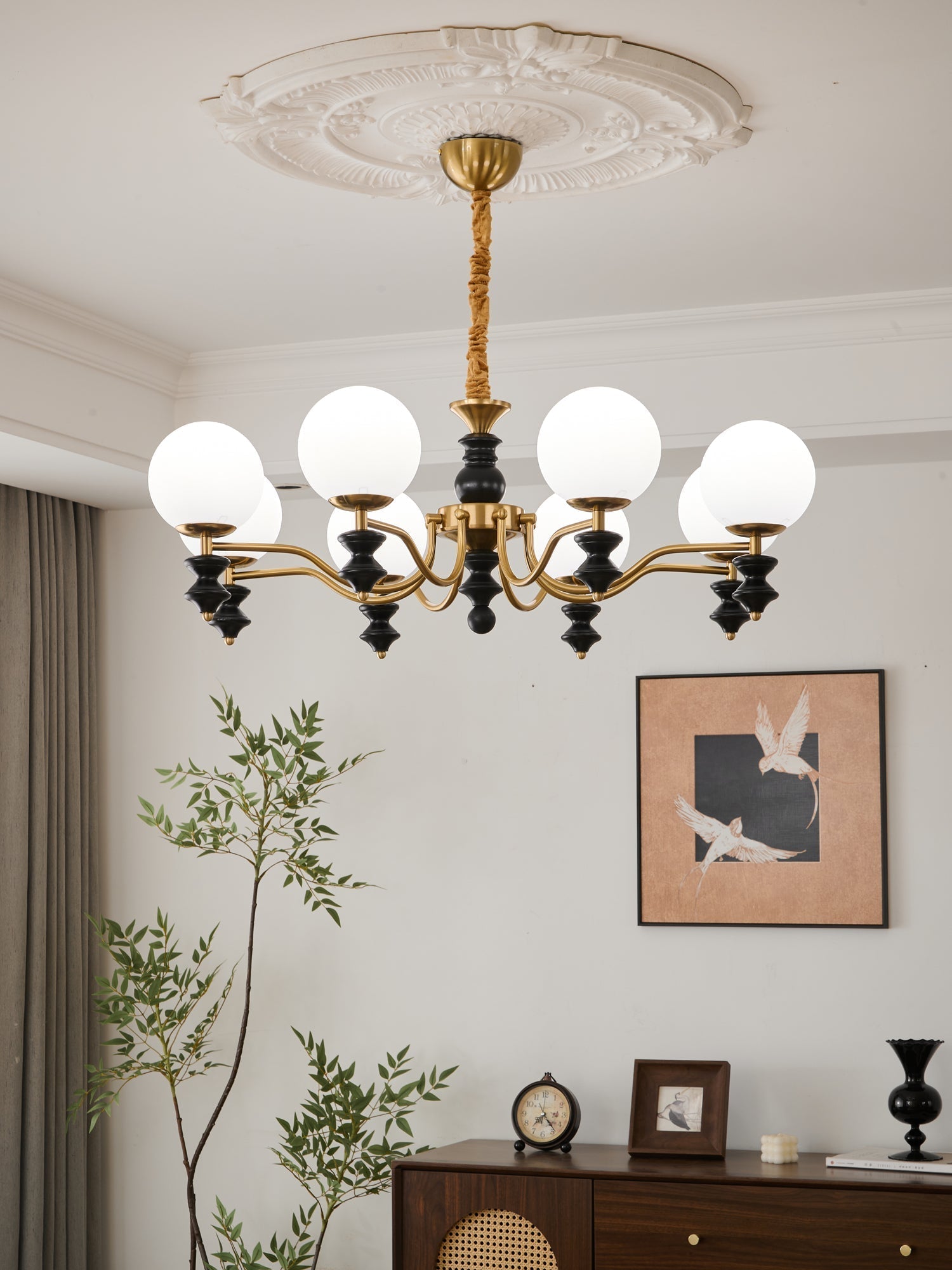 Ordore Traditional Elegance Vintage Wood Chandelier