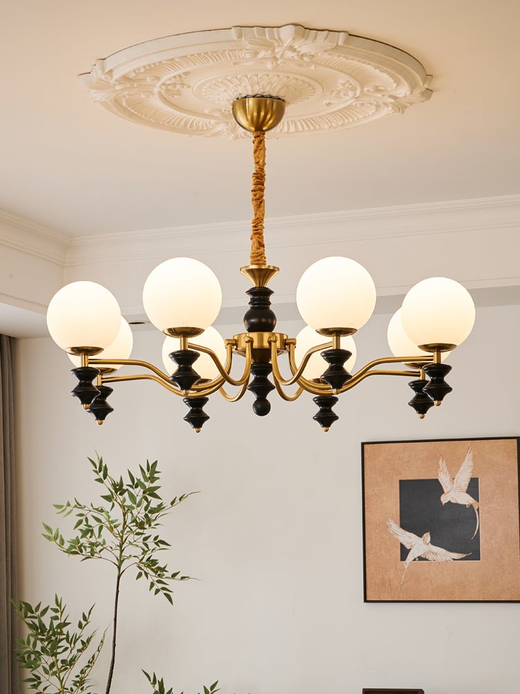 Ordore Traditional Elegance Vintage Wood Chandelier