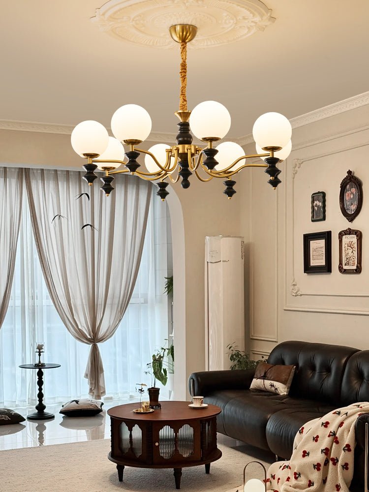 Ordore Traditional Elegance Vintage Wood Chandelier