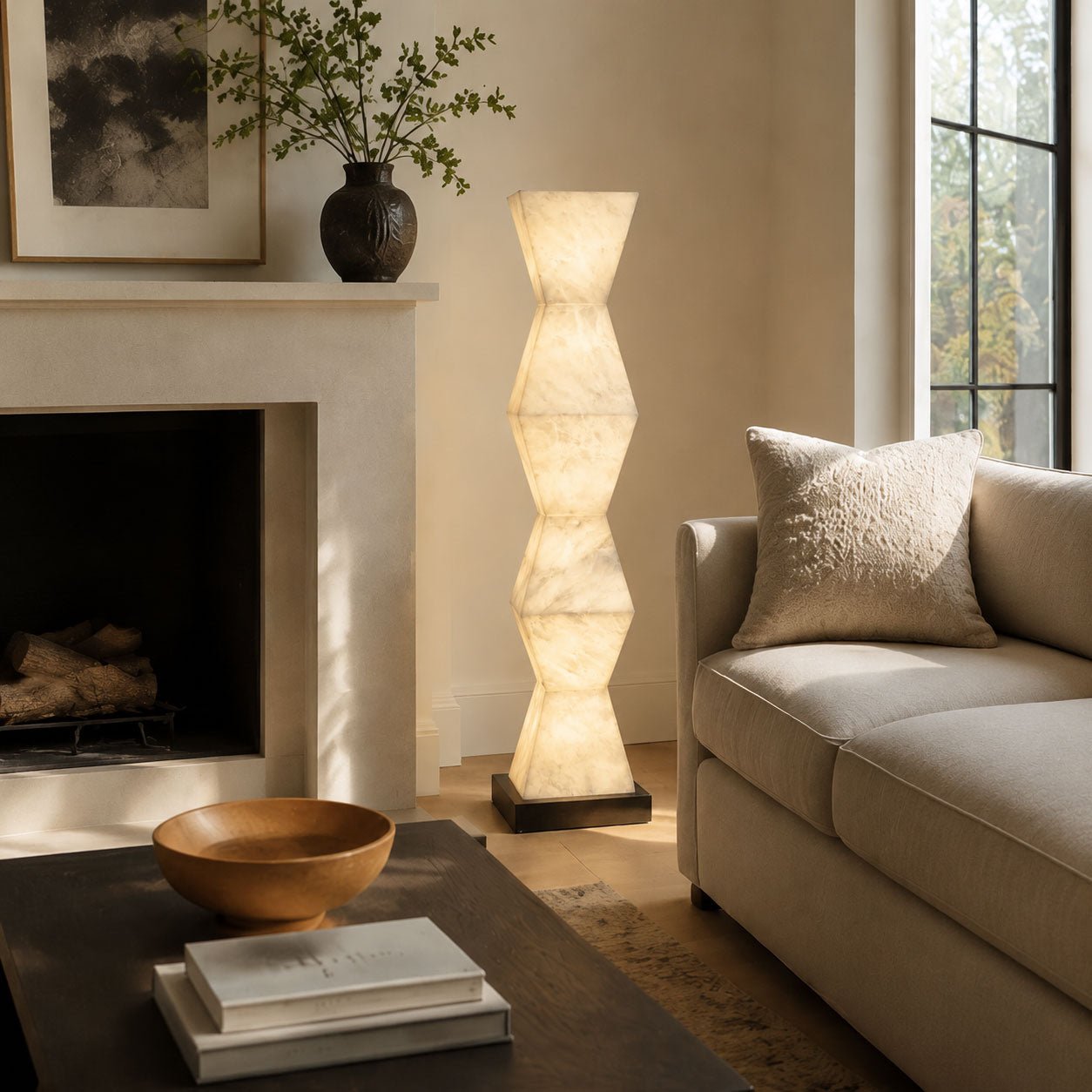Nivuina Alabaster Floor Lamp