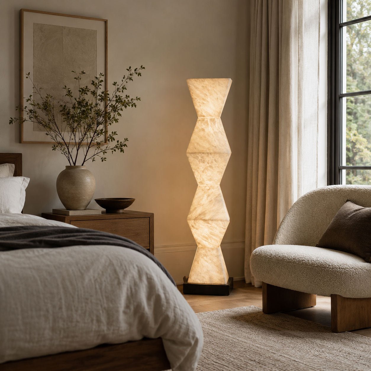 Nivuina Alabaster Floor Lamp