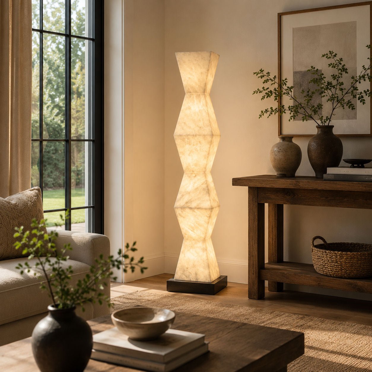 Nivuina Alabaster Floor Lamp