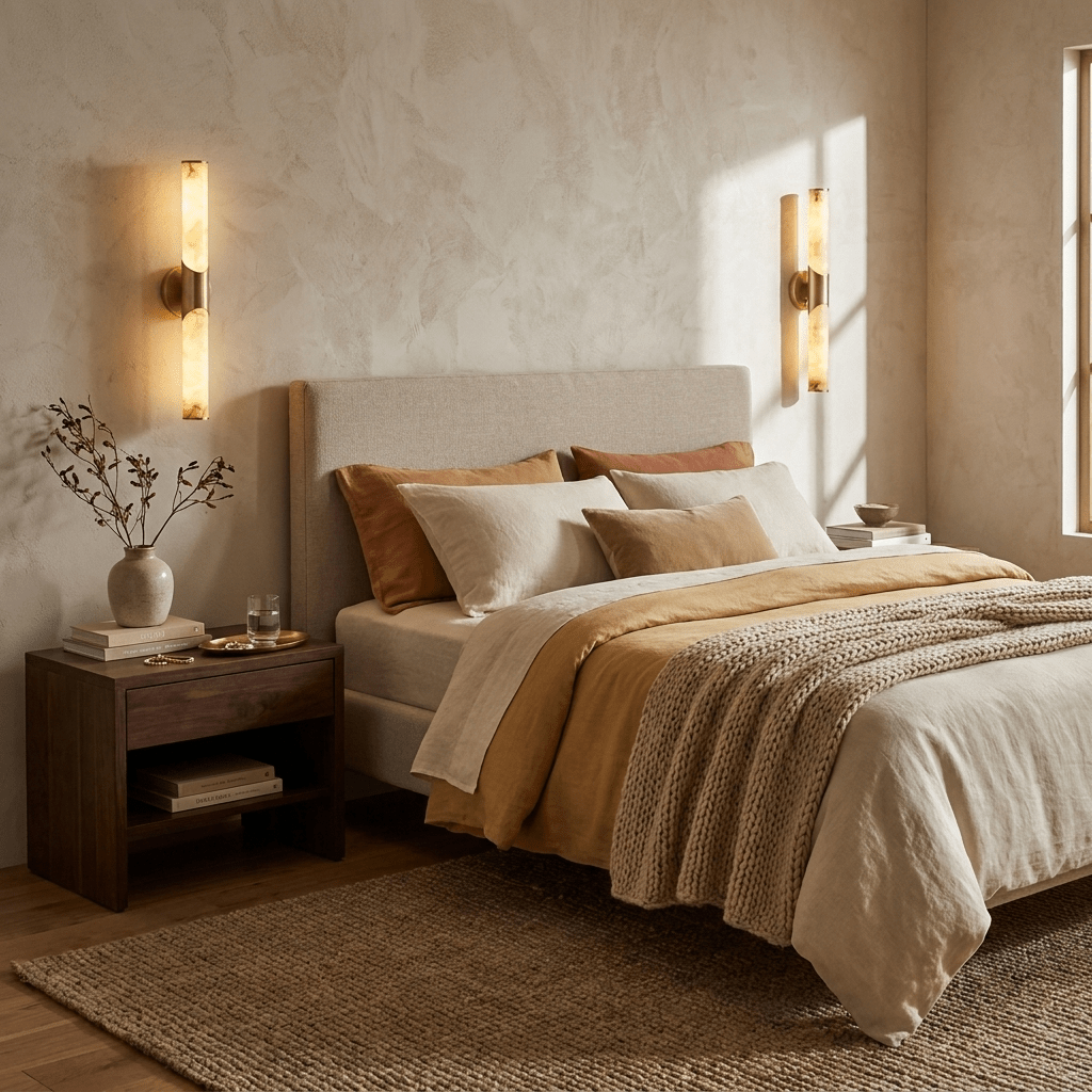 Alarisse Alabaster Tube Wall Sconce