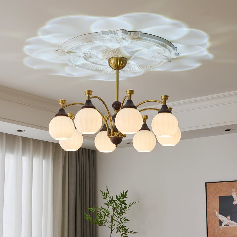 Illoros Traditional Elegance Wood Chandelier