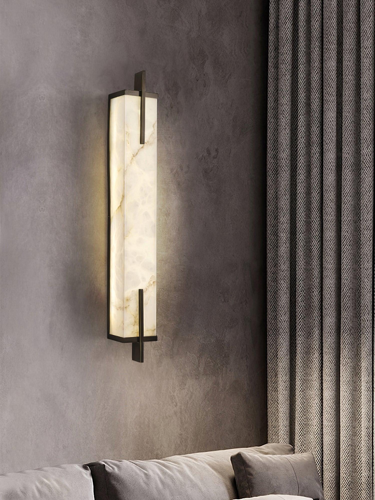 Komino Rectangular Alabaster Wall Light