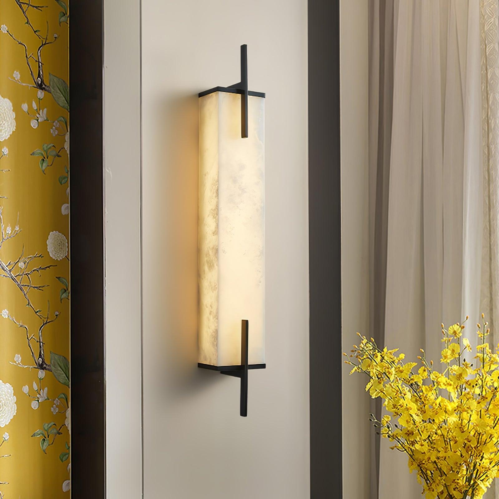 Komino Rectangular Alabaster Wall Light
