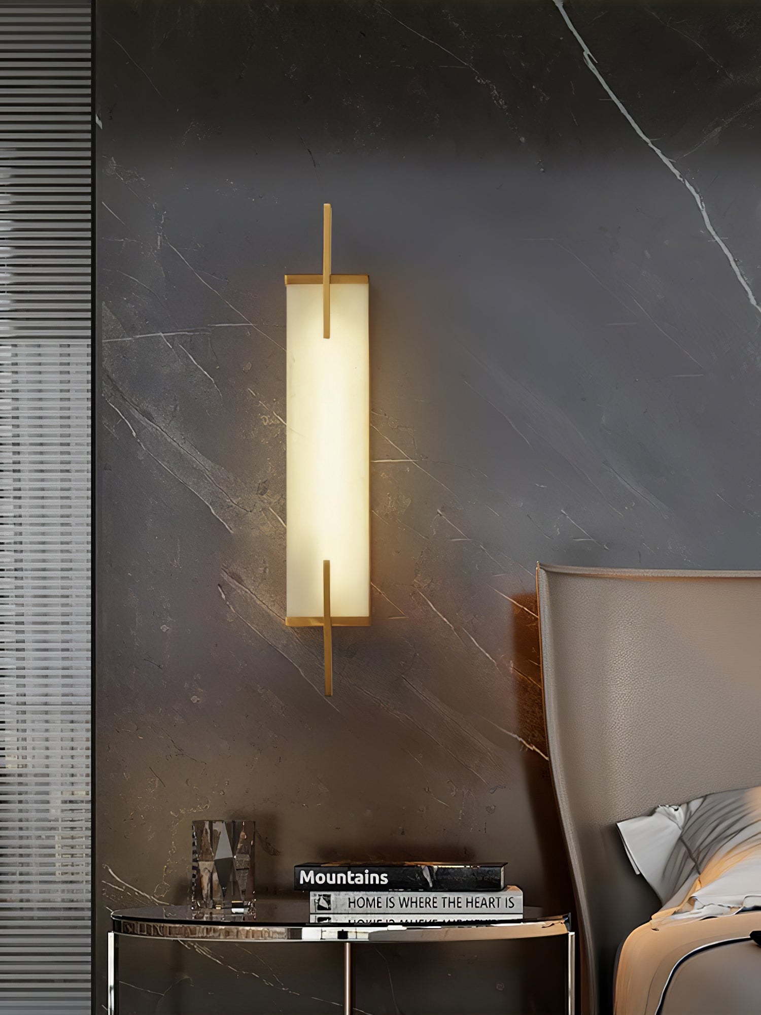 Komino Rectangular Alabaster Wall Light