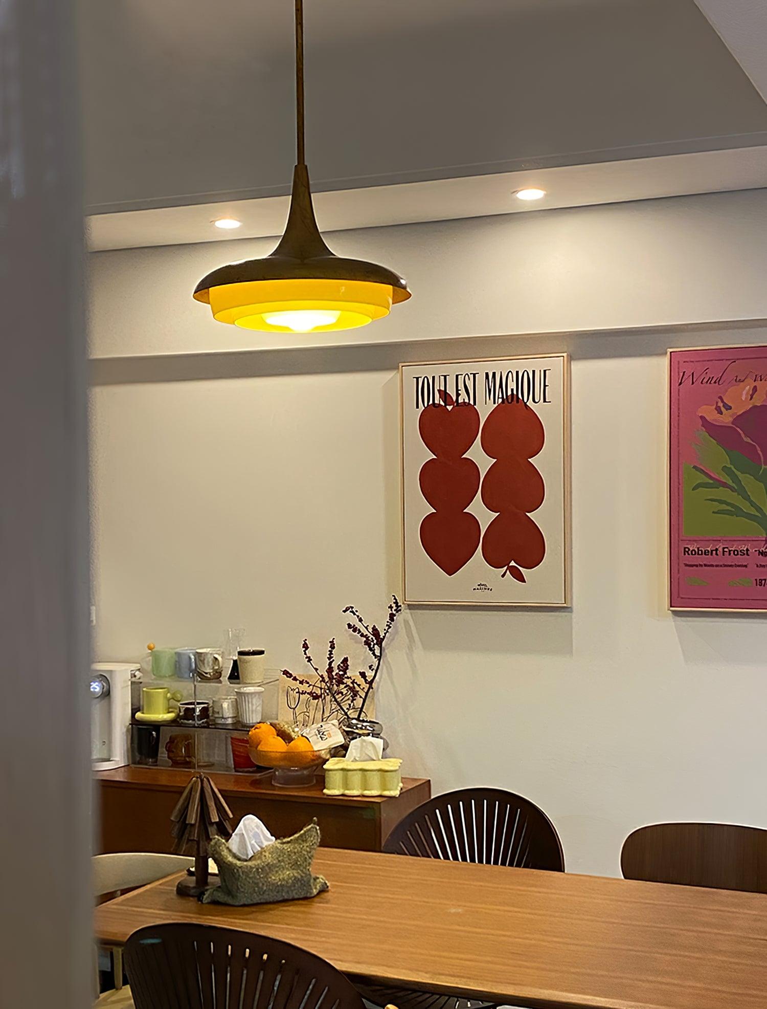 Liorinine Mid-Century Modern Glass Pendant Light