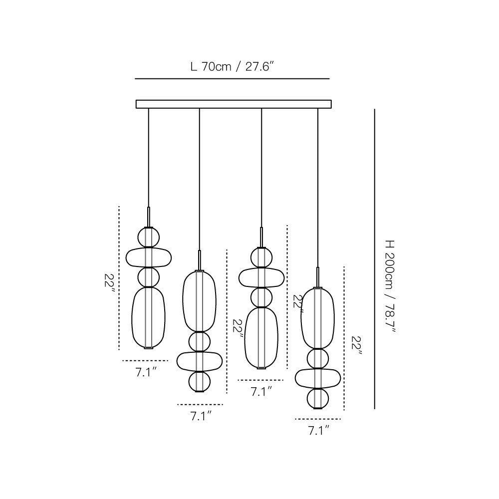Velinian Glass Chandelier