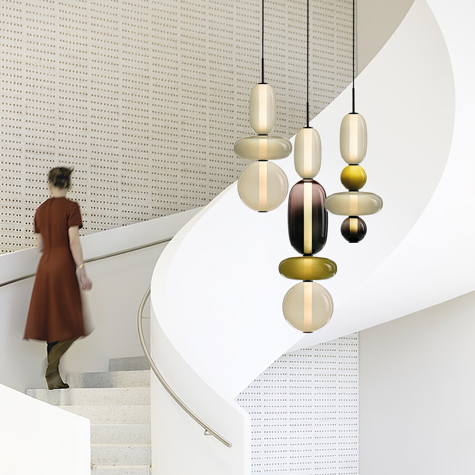 Lioraena Candied Glass Cluster Pendant Light