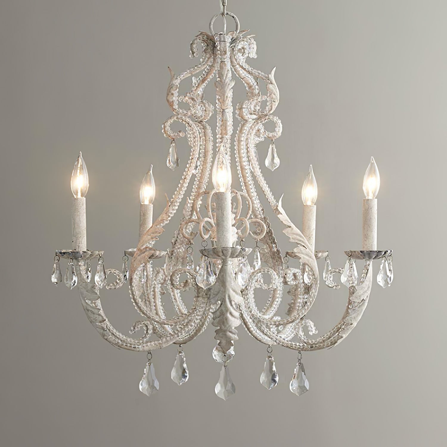 Yuna Pendant Lamp Candle Holder Crystal Beads