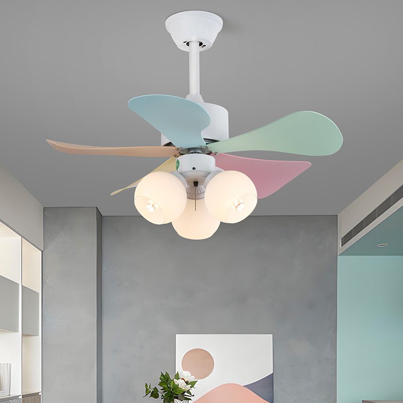 Celoia Colorful Glass Ceiling Fan Light