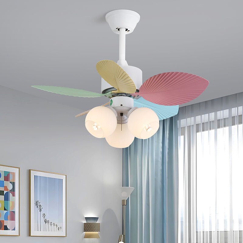 Celoia Colorful Glass Ceiling Fan Light