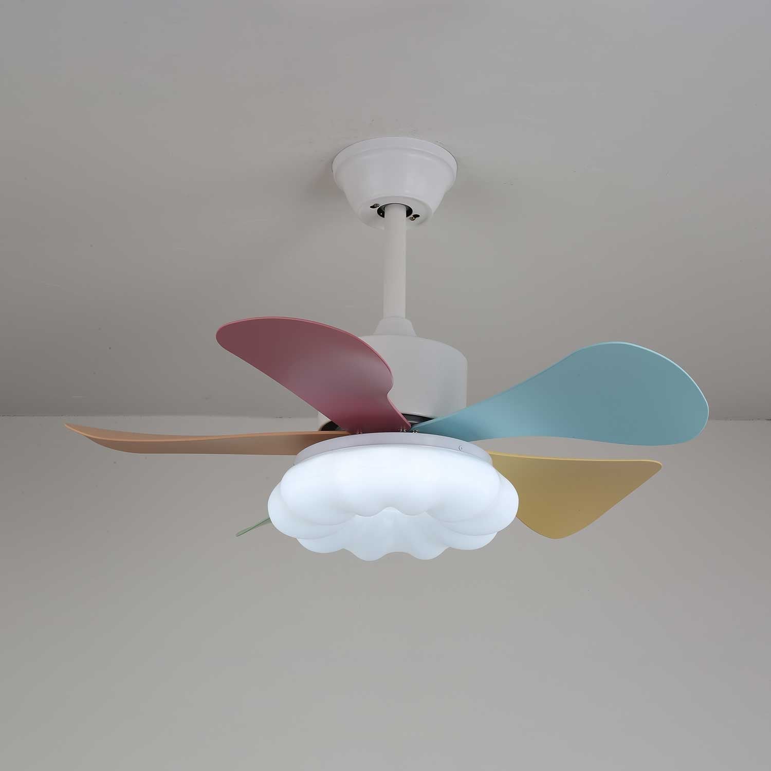Celoia Colorful Glass Ceiling Fan Light