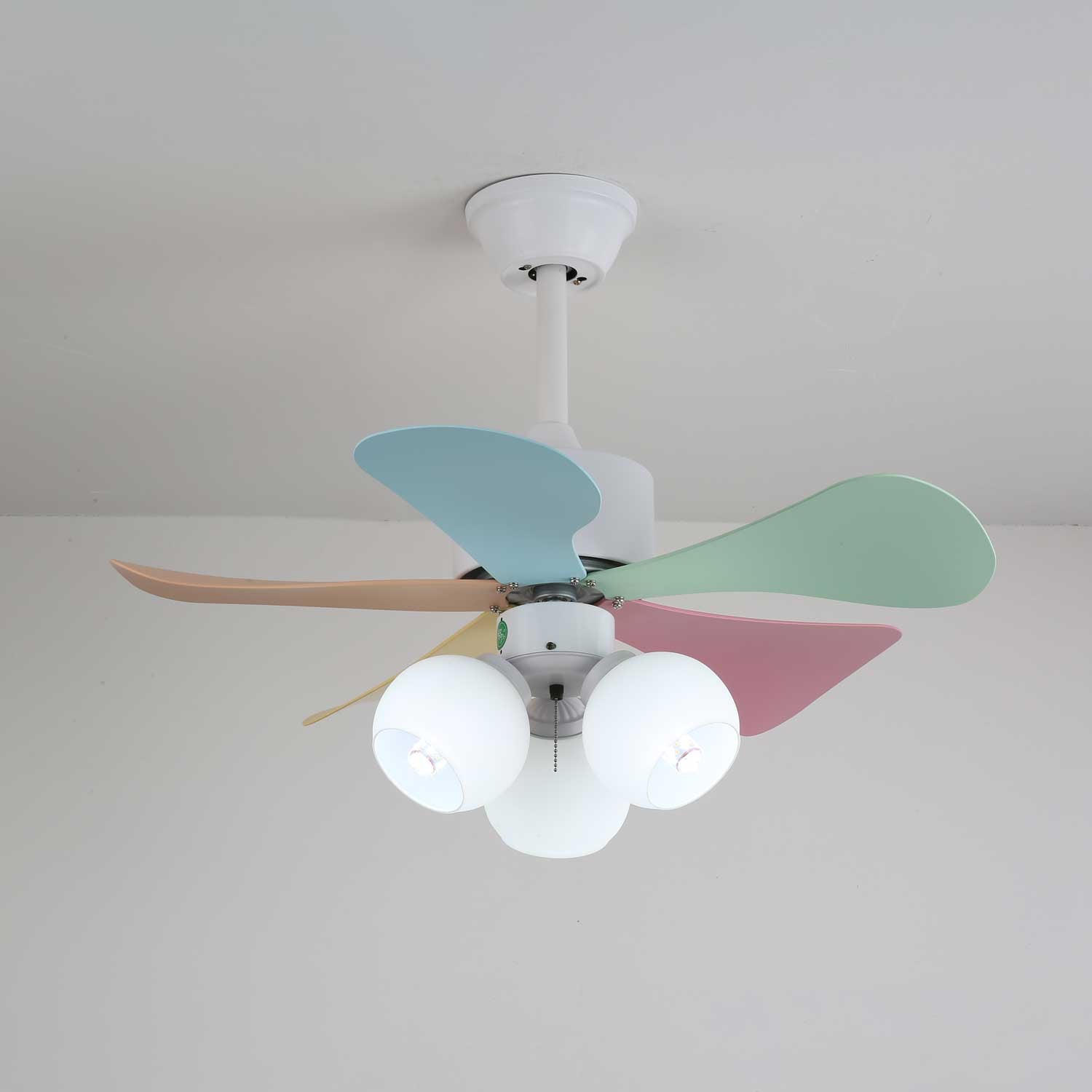 Celoia Colorful Glass Ceiling Fan Light