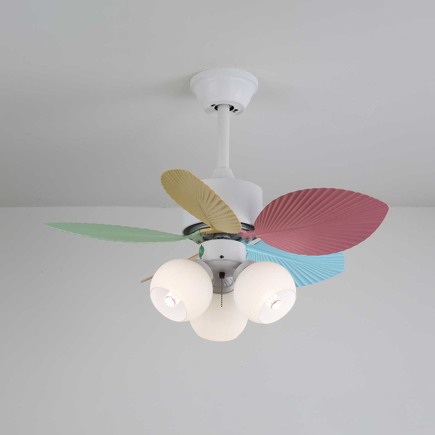 Celoia Colorful Glass Ceiling Fan Light