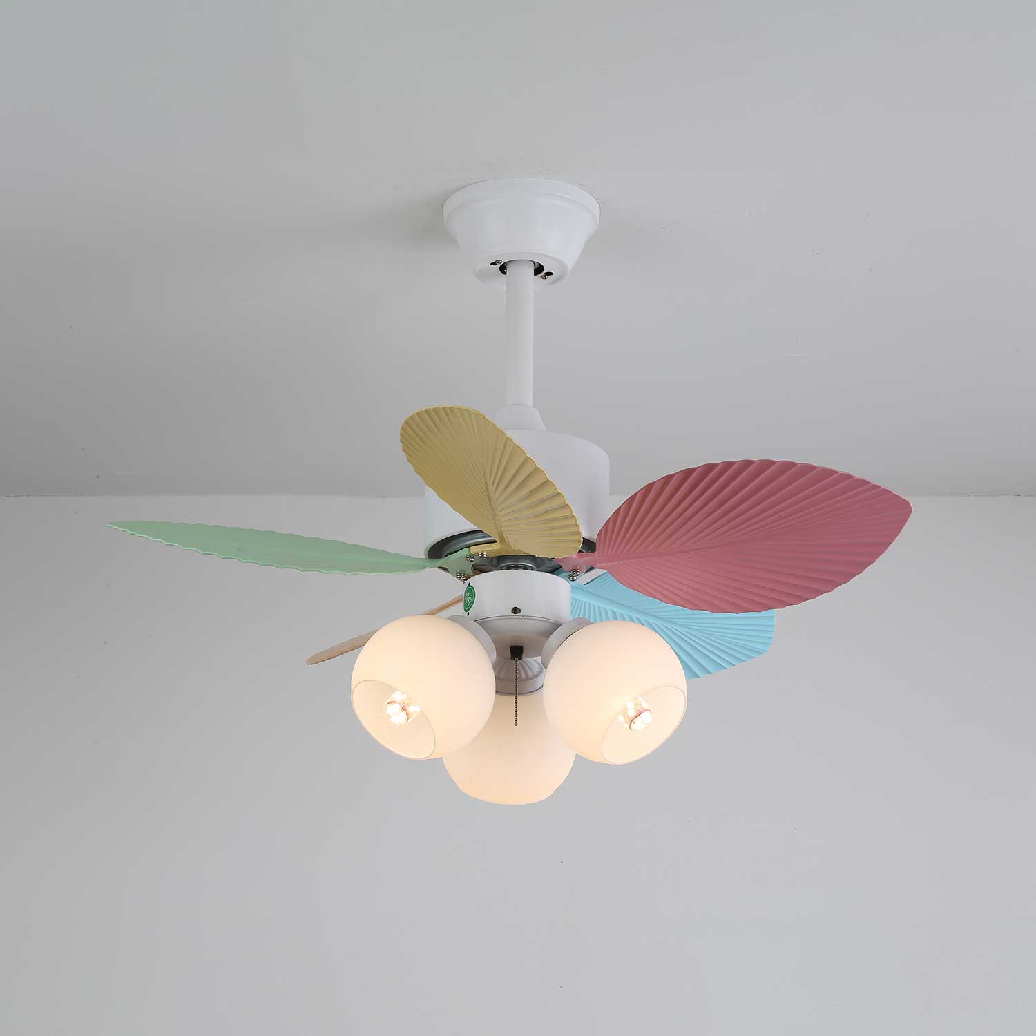 Celoia Colorful Glass Ceiling Fan Light
