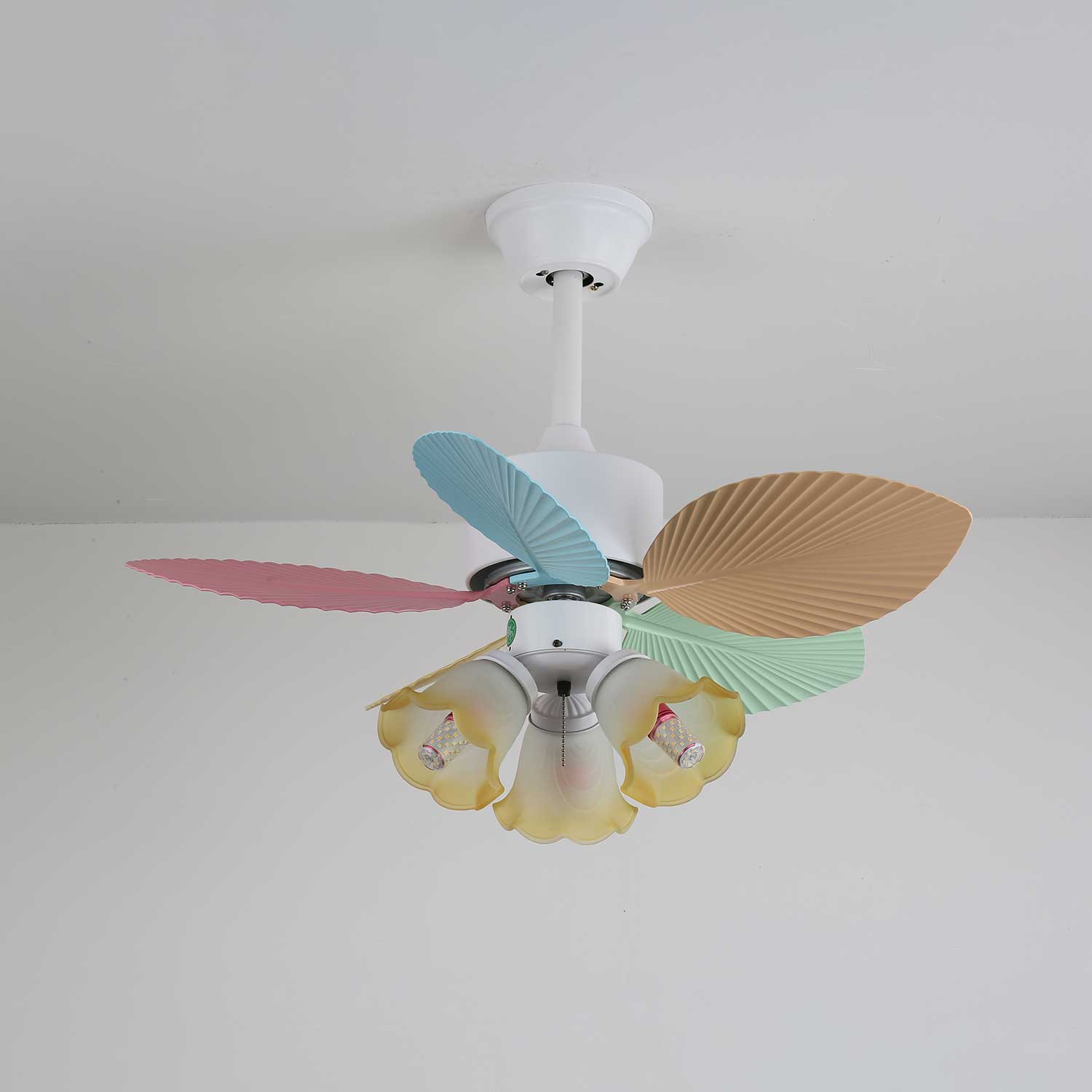 Celoia Colorful Glass Ceiling Fan Light