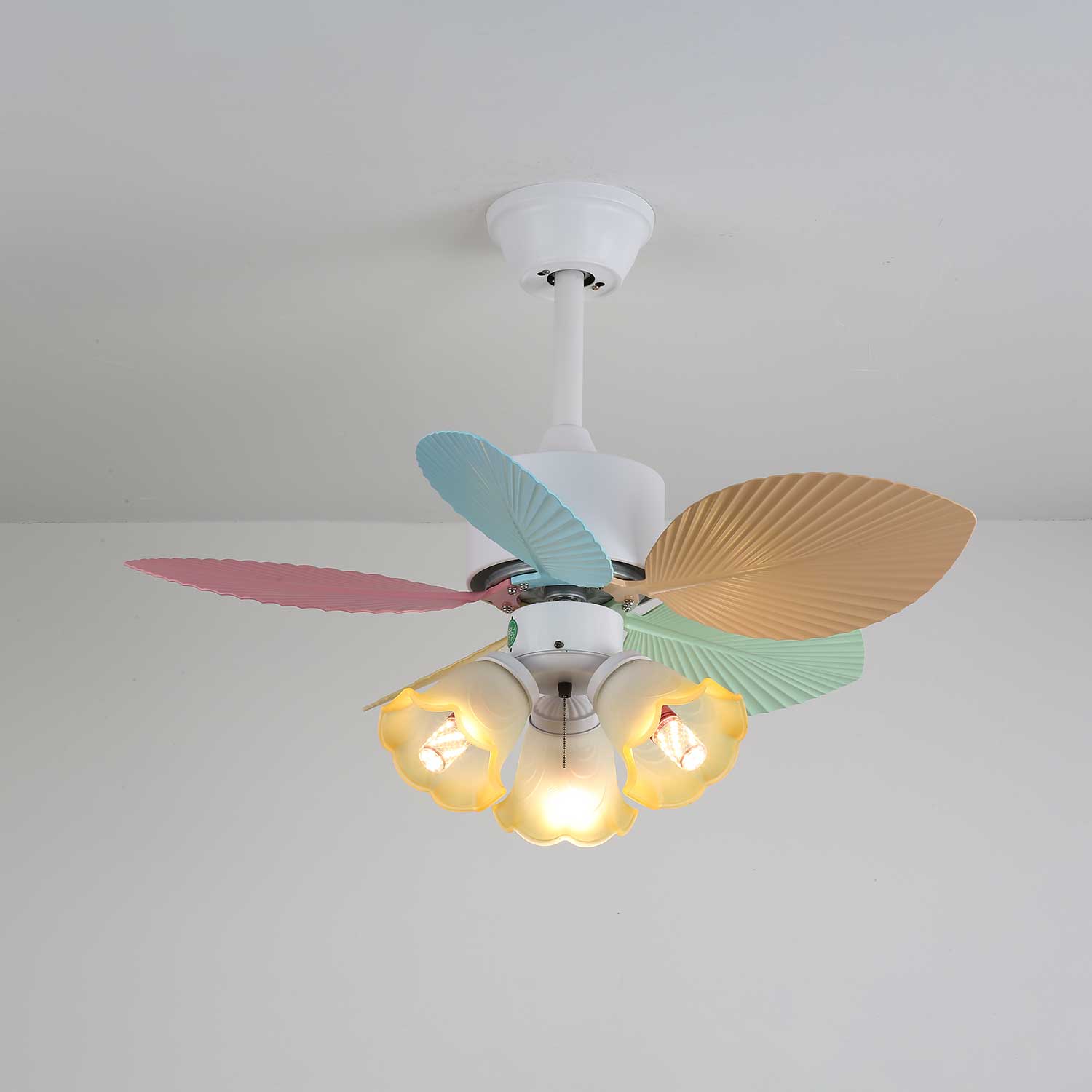 Celoia Colorful Glass Ceiling Fan Light