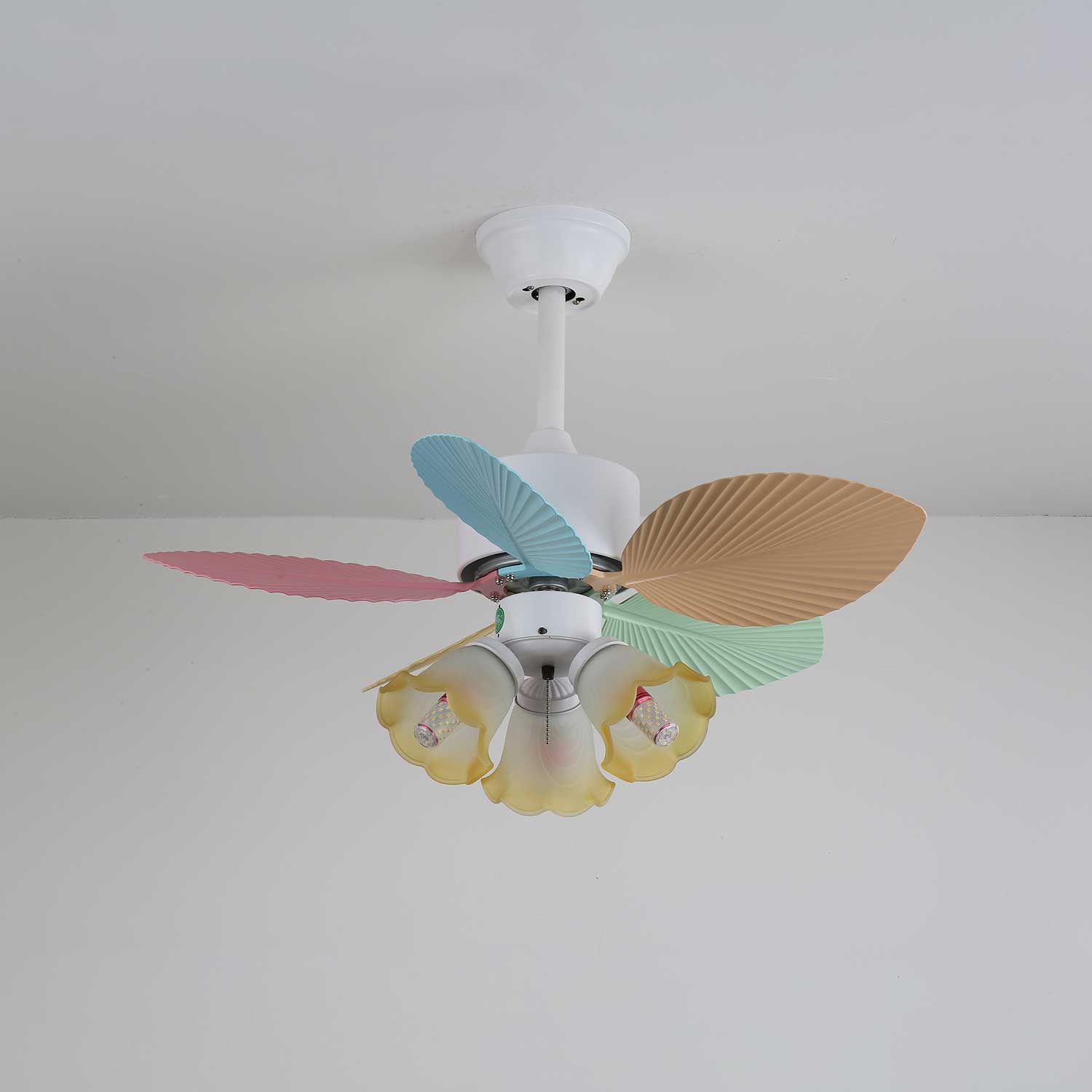 Celoia Colorful Glass Ceiling Fan Light