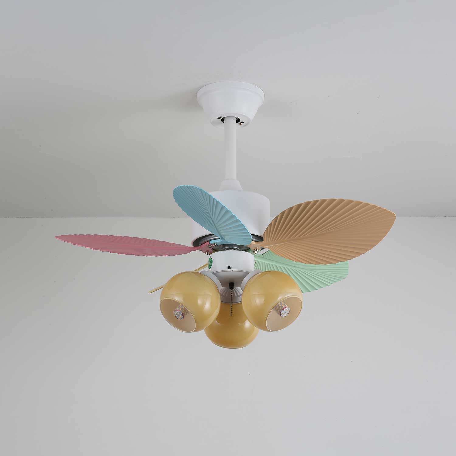 Celoia Colorful Glass Ceiling Fan Light