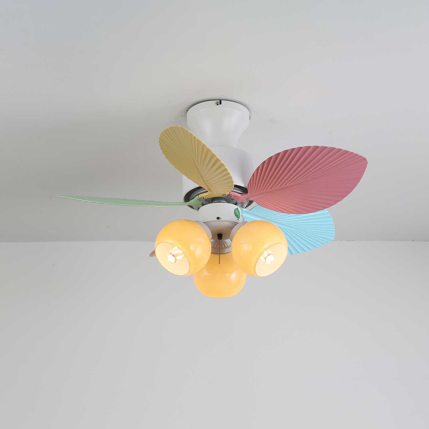 Celoia Colorful Glass Ceiling Fan Light
