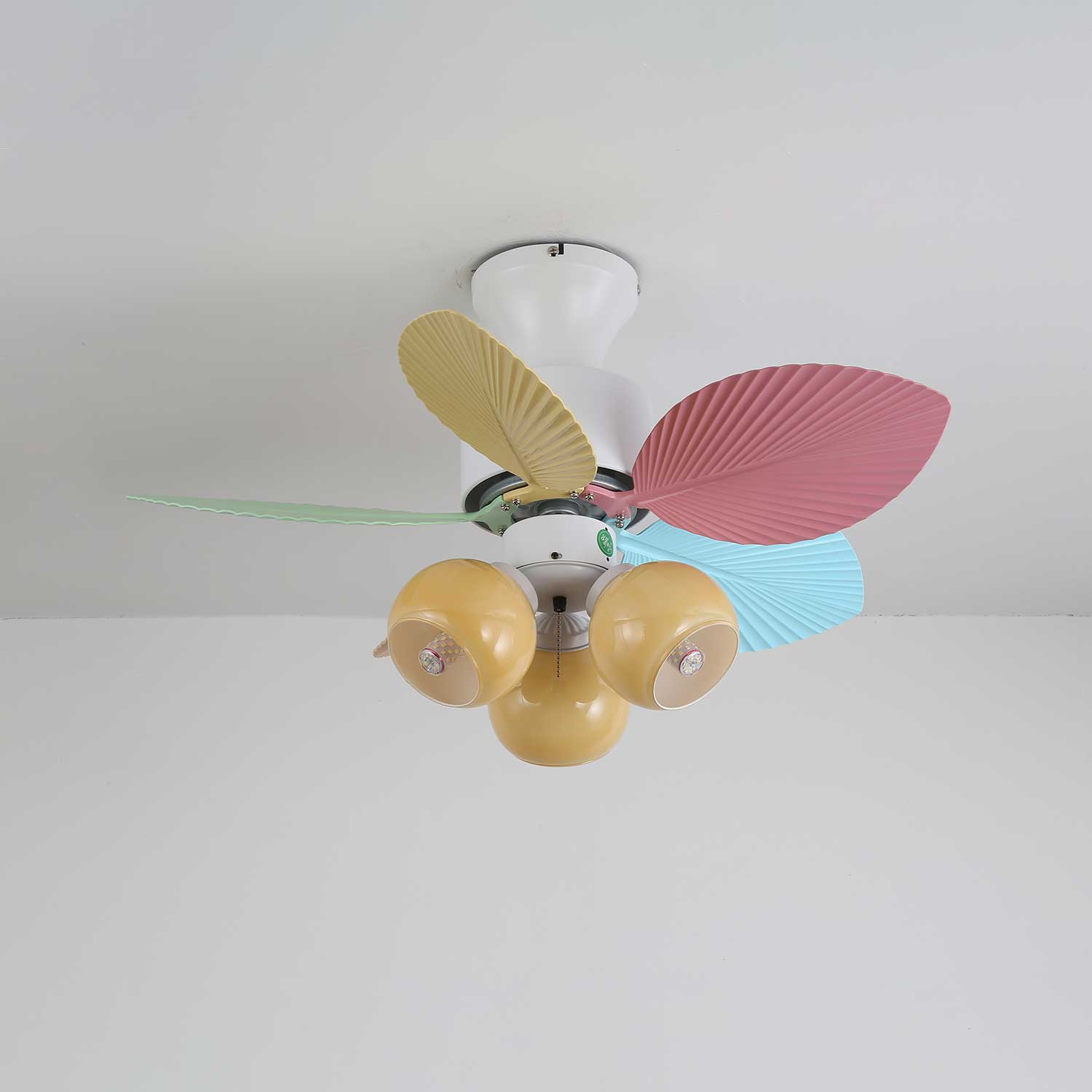 Celoia Colorful Glass Ceiling Fan Light