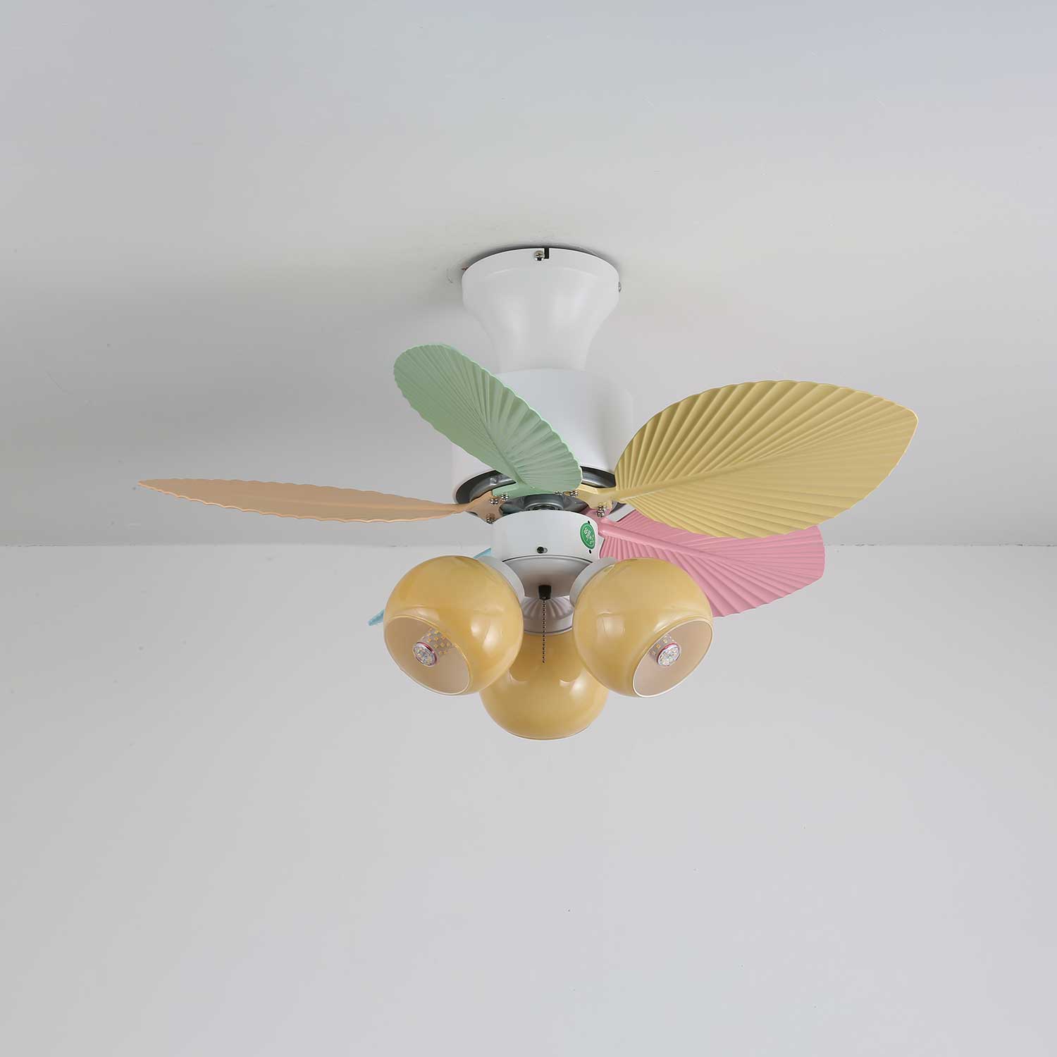 Celoia Colorful Glass Ceiling Fan Light