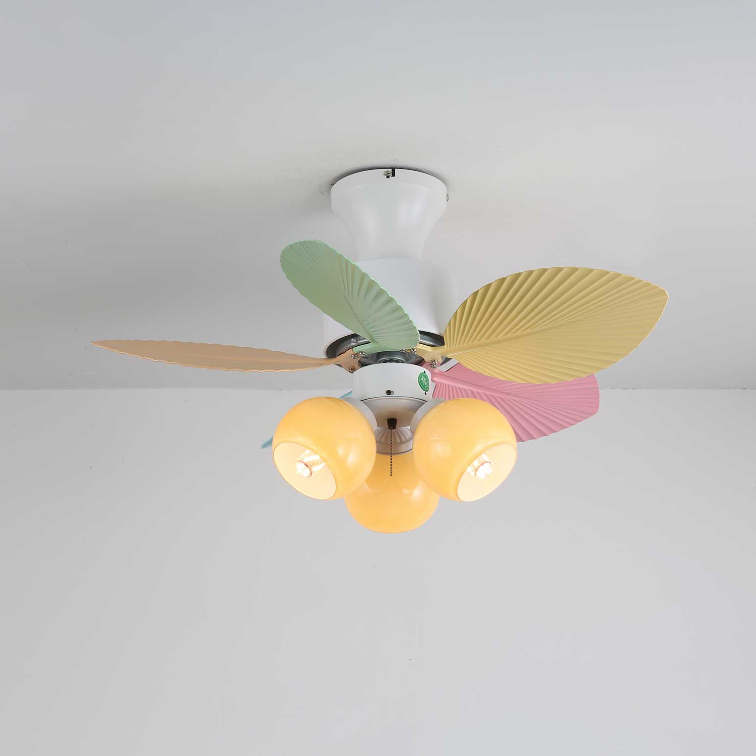 Celoia Colorful Glass Ceiling Fan Light